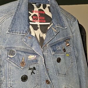Volcom Vtg Jean Jacket & Pins Men's L